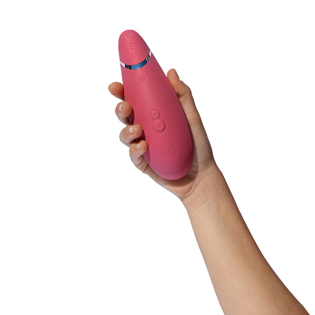 Womanizer Premium 2 Rechargeable Silicone Luxurious Pleasure Air Clitoral Stimulator Raspberry - Headshop.com