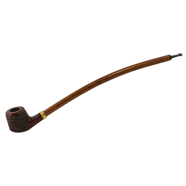 Pulsar Shire Pipes Curved Engraved Cherry Wood Tobacco Pipe - 15" Pulsar Shire Pipes Curved Engraved Cherry Wood Tobacco Pipe - 15"