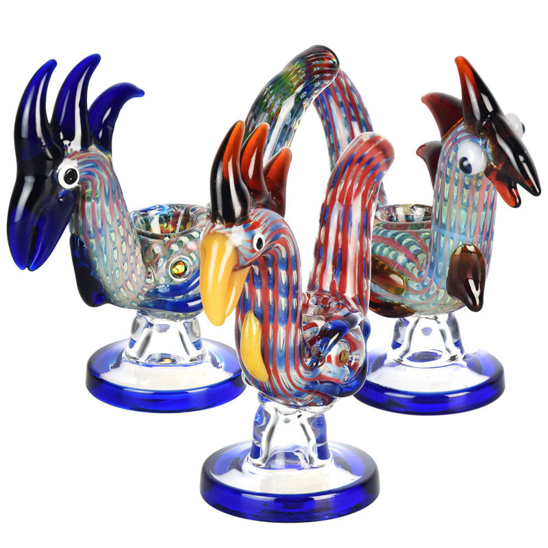 Euphoric Rooster Standing Hand Pipe - 5.5"/Colors Vary - Headshop.com