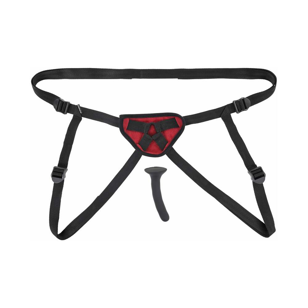 Sportsheets Saffron Silicone Pegging Kit with Adjustable Strap-On Harness & 5 in. Dildo - Headshop.com