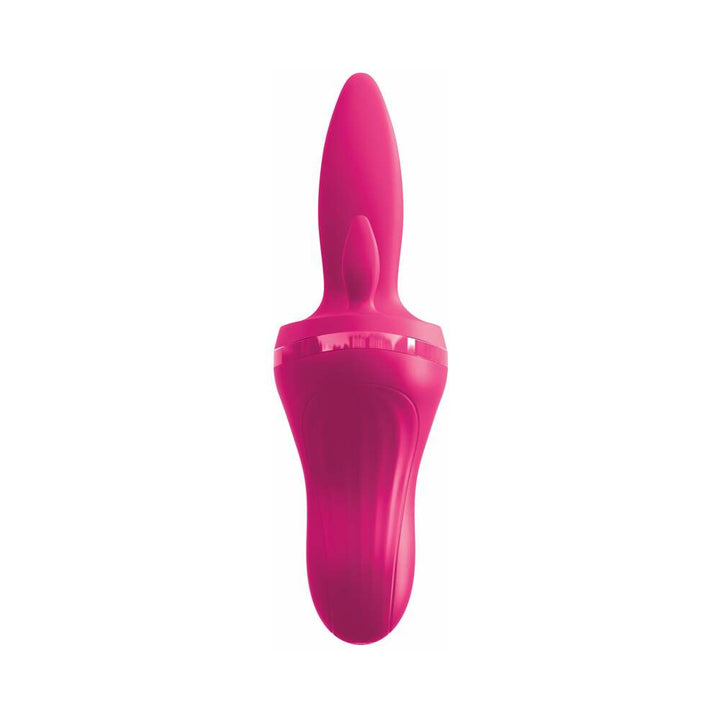 Pipedream 3Some Holey Trinity Triple Tongue Vibrator Rechargeable Silicone Red - Headshop.com