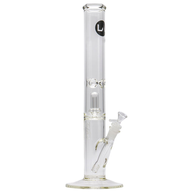LA Pipes Thick Glass Straight Showerhead Perc Bong - Headshop.com