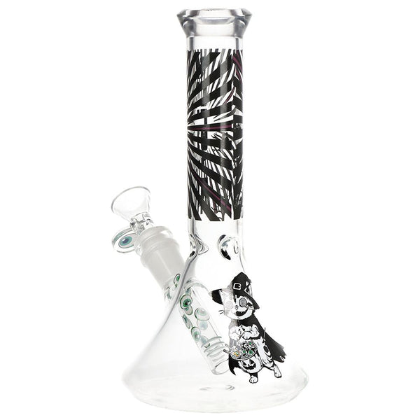 Pulsar Scary Kitty Beaker Glass Water Pipe - 8.5" / 14mm F Pulsar Scary Kitty Beaker Glass Water Pipe - 8.5" / 14mm F