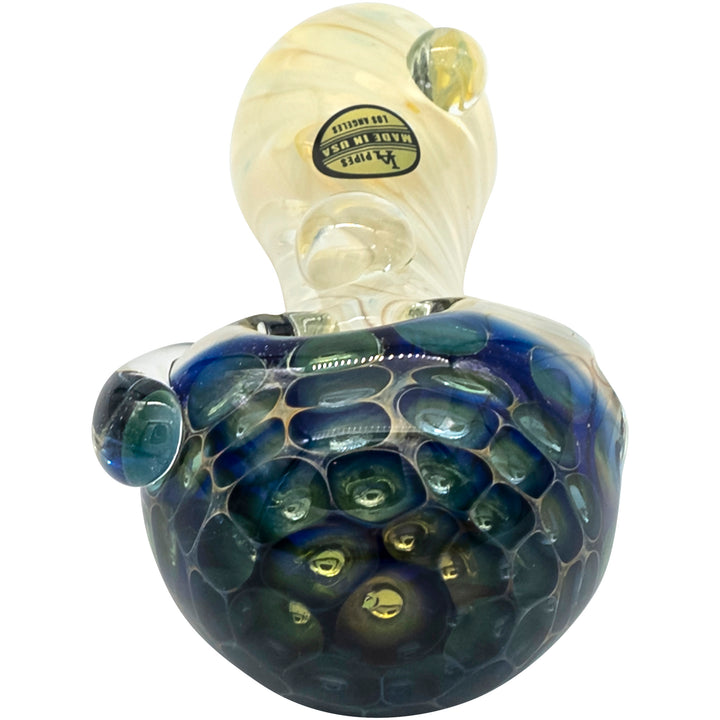 LA Pipes "The Hive" Honeycomb Color Changing Glass Pipe - Headshop.com