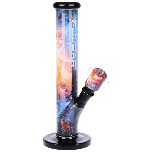 Pulsar Inside Print Straight Tube Glass Water Pipe | 11.25" - Headshop.com