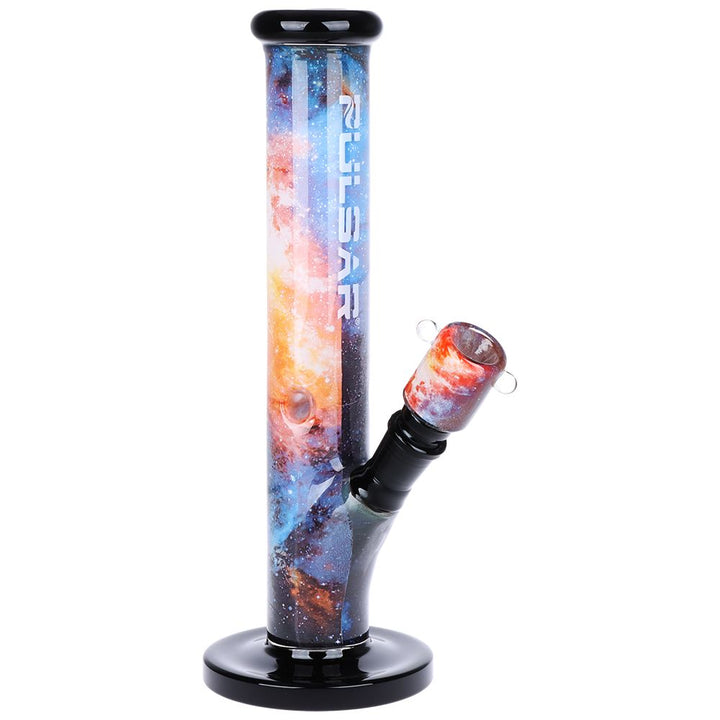 Pulsar Inside Print Straight Tube Glass Water Pipe | 11.25" - Headshop.com