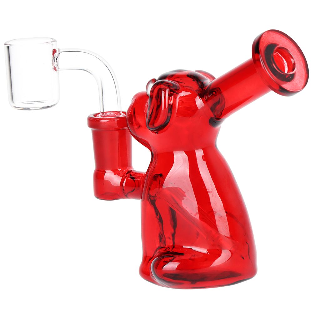 Big Red Dog Glass Dab Rig - 4" / 14mm F - Headshop.com