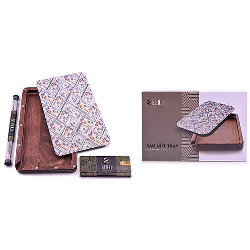 Benji - Walnut Tray w/ Magnetic Lid Kit - USD - Headshop.com