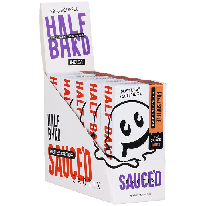 Half Bak'd x Sauce'd Exotix THCA Vape Cartridge | 2g - Headshop.com