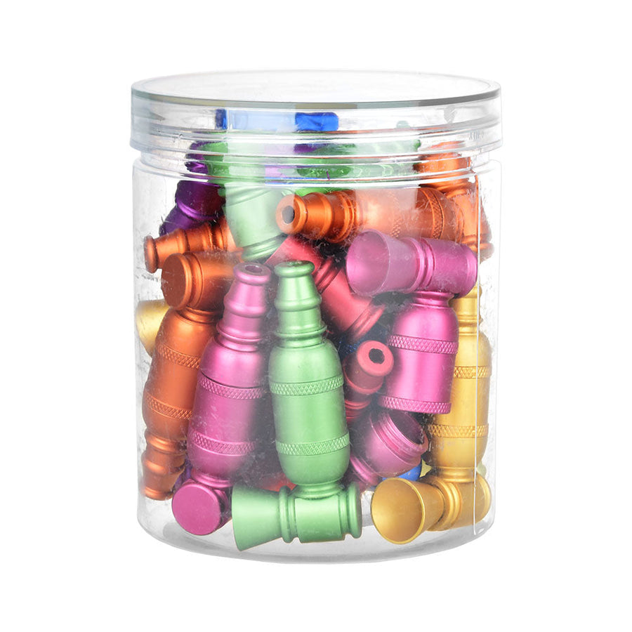 MattAluminum Hand Pipe - 3" / Assorted Colors - 20PC Jug - Headshop.com
