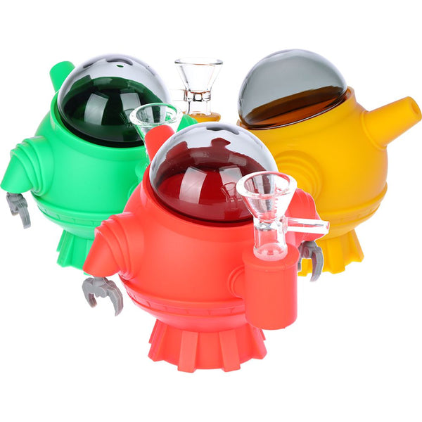 Stoner Bot 3000 Silicone Water Pipe - 4.5 Stoner Bot 3000 Silicone Water Pipe - 4.5