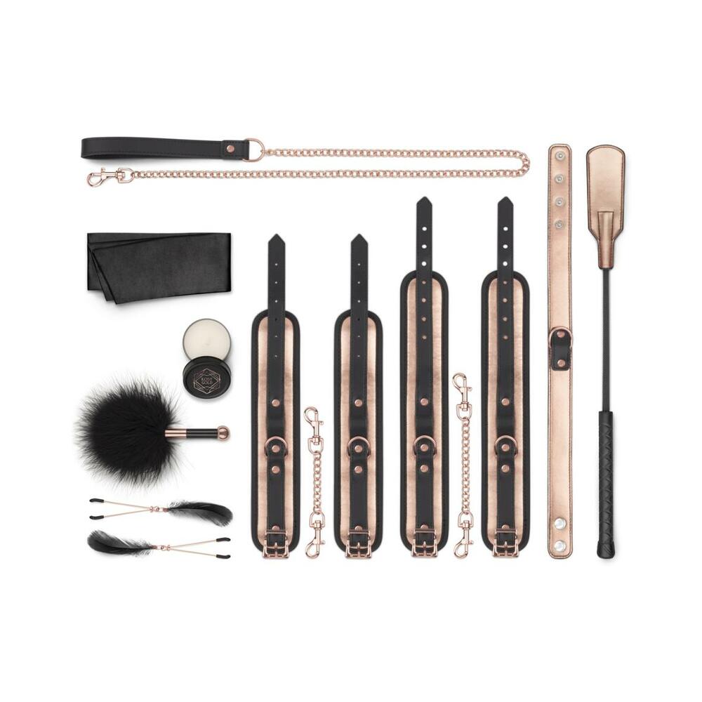 Rosy Gold Nouveau 9-Piece BDSM Set - Headshop.com