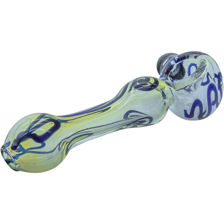 LA Pipes "Painted Warrior Spoon" Glass Pipe - Headshop.com