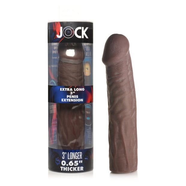 Jock Extra Long Penis Extension Sleeve 3 in. Dark - Headshop.com