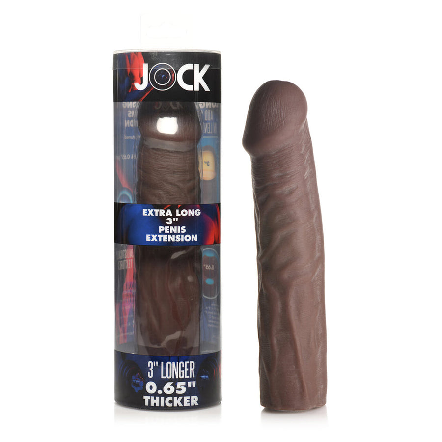 Jock Extra Long Penis Extension Sleeve 3 in. Dark - Headshop.com