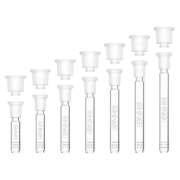 White Rhino Hybrid Downstem - Assorted Sizes 42PC DISP - - Headshop.com