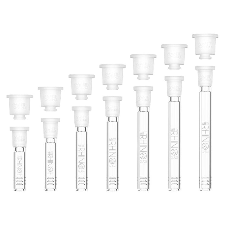 White Rhino Hybrid Downstem - Assorted Sizes 42PC DISP - - Headshop.com