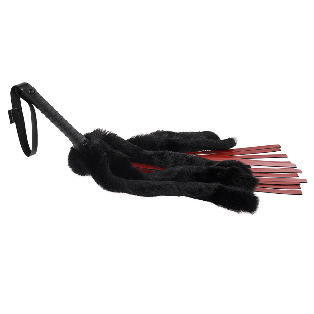 Sportsheets Saffron Faux Fur Flogger with Faux Leather Strands - Headshop.com