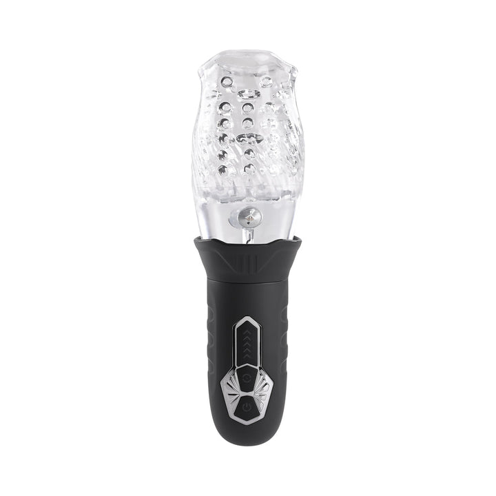 Zero Tolerance Cyclone Rechargeable Vibrating Spinning Stroker Black Clear - Headshop.com