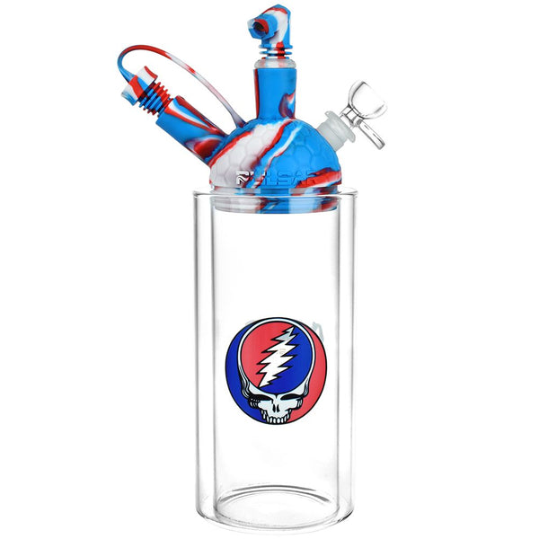 Grateful Dead x Pulsar Silicone & Glass Gravity Water Pipe - 11" Grateful Dead x Pulsar Silicone & Glass Gravity Water Pipe - 11"