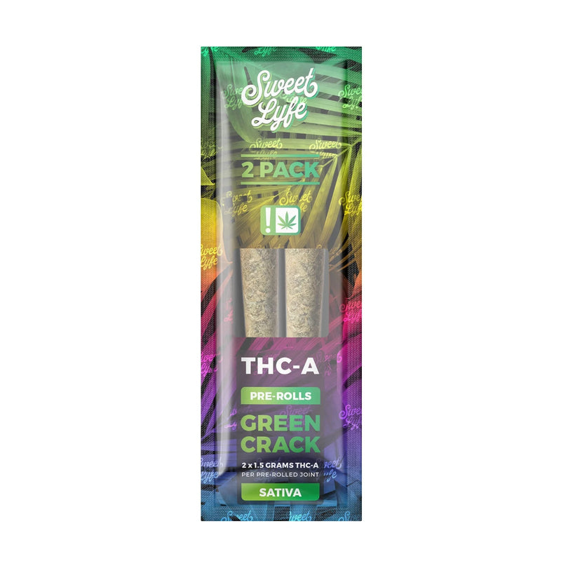 THC-A Joints - 2 Pack Green Crack (Sativa)