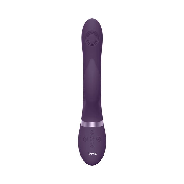 VIVE AIMI Rechargeable Swinging Pulse-Wave Silicone Rabbit Vibrator Purple - Headshop.com