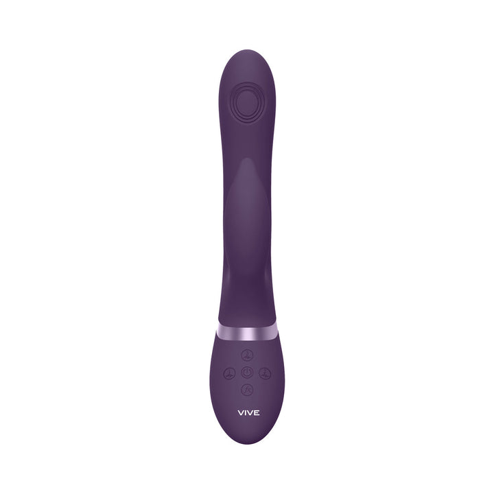 VIVE AIMI Rechargeable Swinging Pulse-Wave Silicone Rabbit Vibrator Purple - Headshop.com