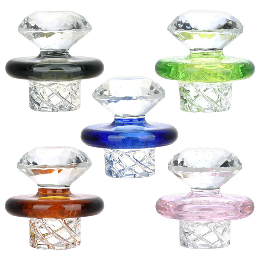 5PC BAG - Diamond Vortex Carb Cap - 33mm / Assorted Colors - Headshop.com