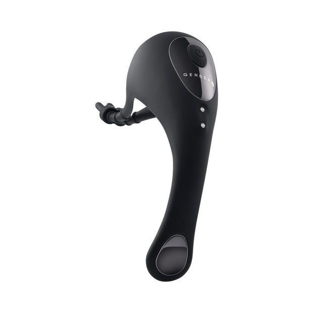 Gender X Back It Up Rechargeable Lasso C-Ring and Plug with Remote Silicone Black - Headshop.com