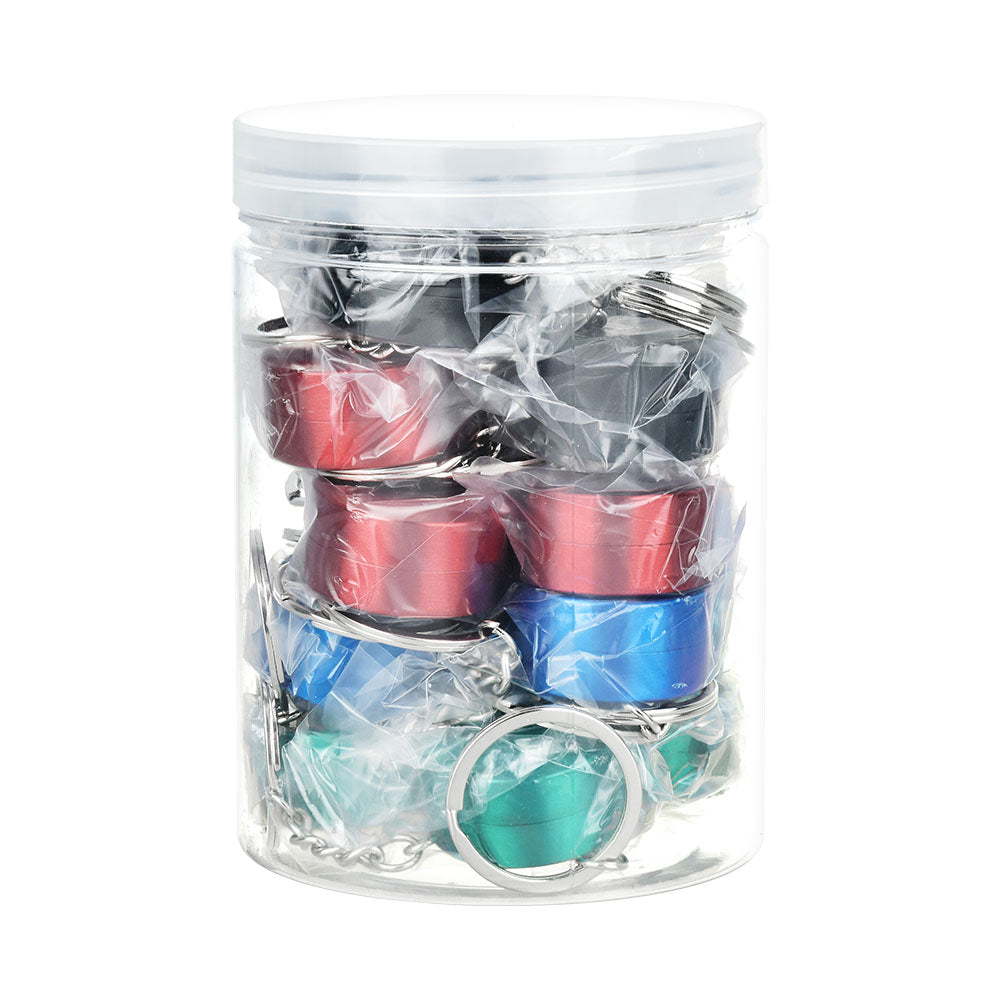 Keychain Grinder - 1.25" / Assorted Colors 20 pcs - Headshop.com