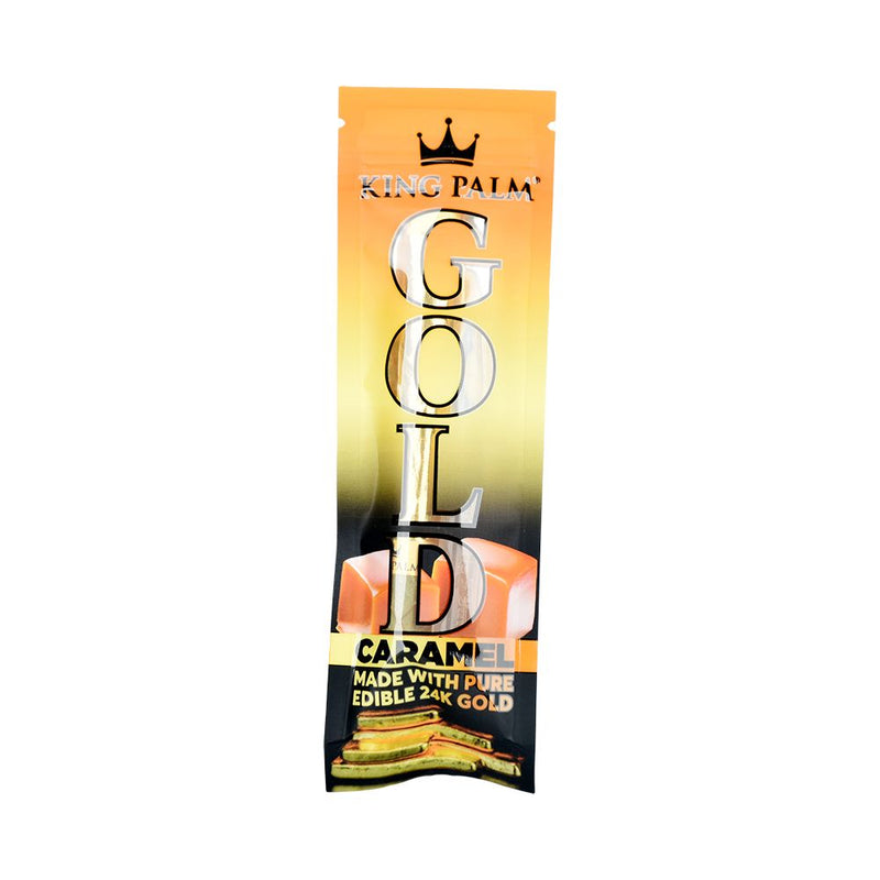 15PK DISP - King Palm 24K Gold Cones - King Size / 1pc / Caramel - Headshop.com