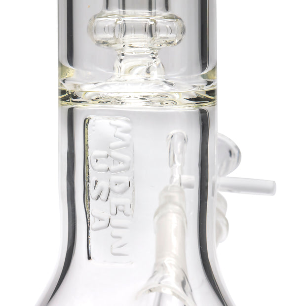 LA Pipes Thick Glass Beaker Showerhead Perc Bong - Headshop.com