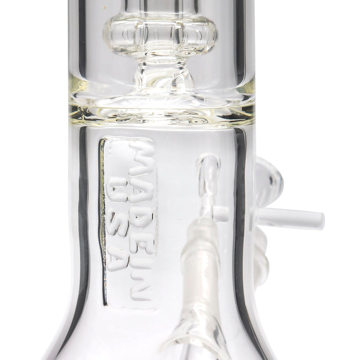 LA Pipes Thick Glass Beaker Showerhead Perc Bong - Headshop.com