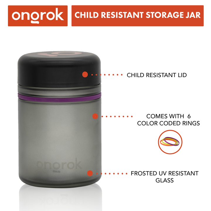 Ongrok 500ml Child Resistant Jars, 2 pack - Headshop.com