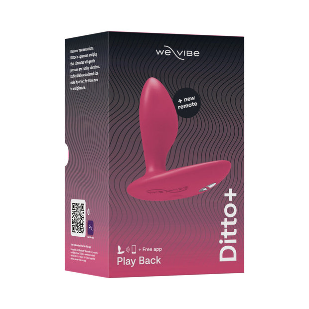 We-Vibe Ditto+ Rechargeable Remote-Controlled Silicone Vibrating Anal Plug Cosmic Pink - Headshop.com