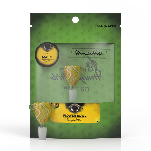 Honeybee Herb Flower Bowls (Green Line) - Headshop.com