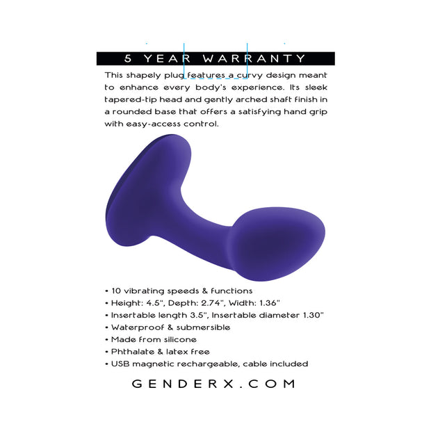 Gender X Anybody's Plug Rechargeable Plug Silicone Purple - Headshop.com