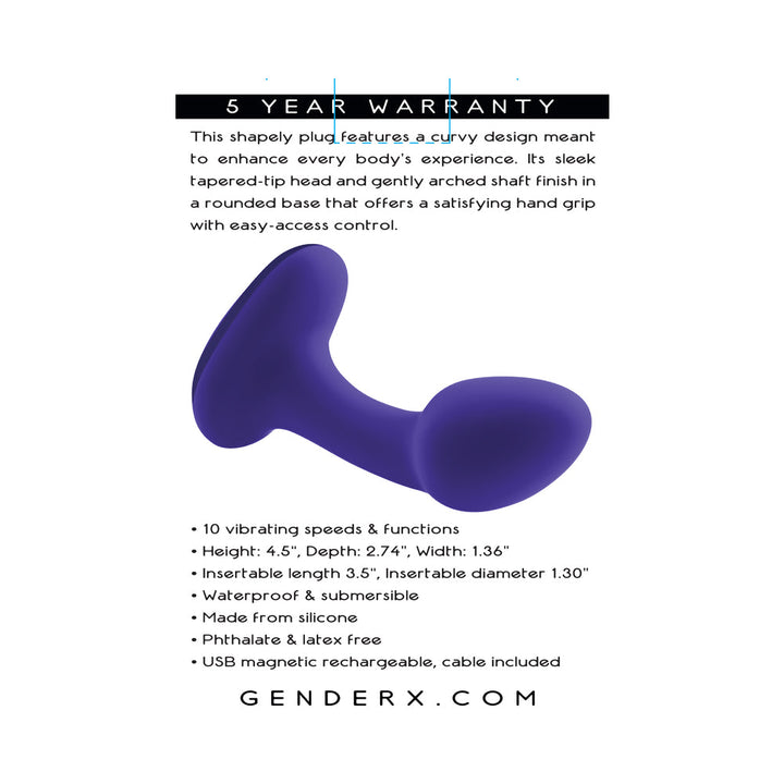 Gender X Anybody's Plug Rechargeable Plug Silicone Purple - Headshop.com