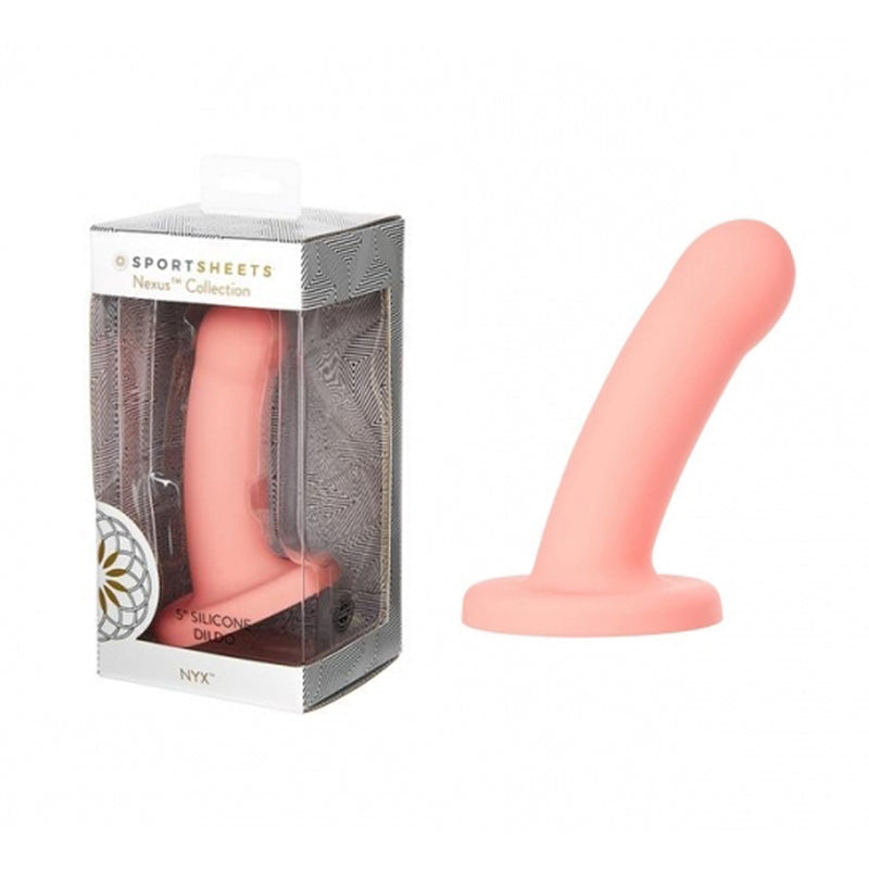 Sportsheets Nexus Collection Nyx 5 in. Silicone Dildo with Suction Cup Coral - Headshop.com