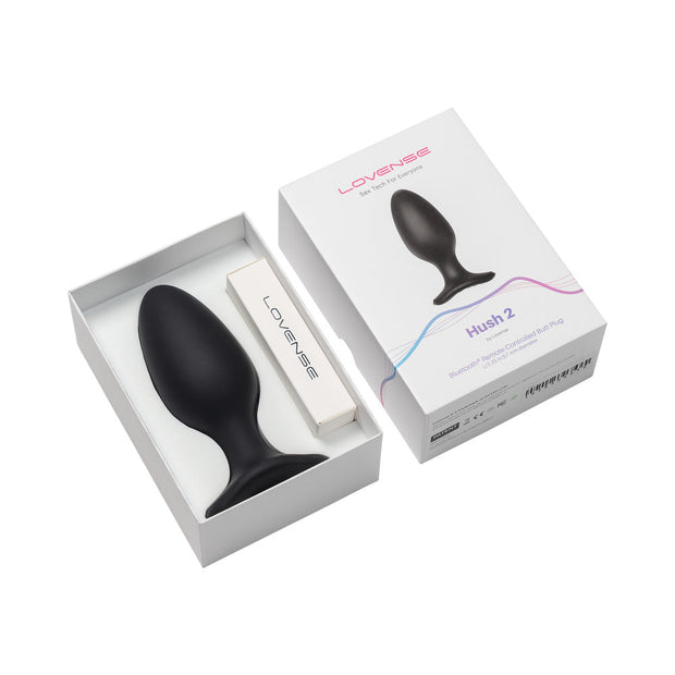 Lovense Hush 2 Bluetooth Remote-Controlled Vibrating Butt Plug L 2.25 in. - Headshop.com