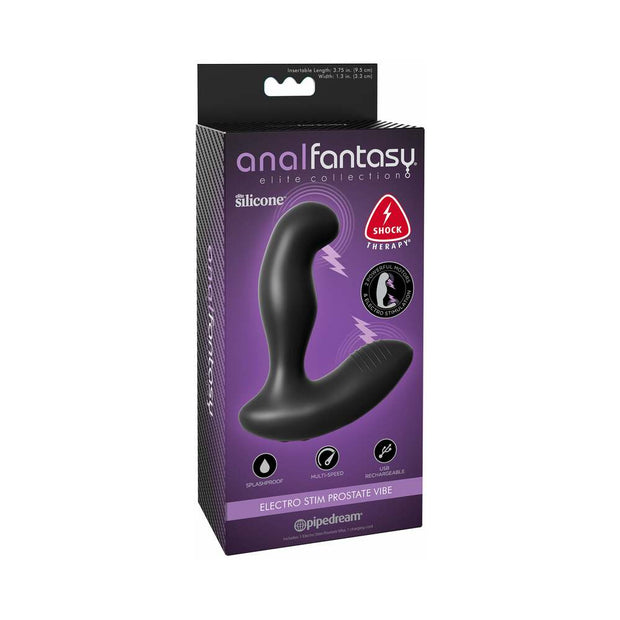 Pipedream Anal Fantasy Elite Collection Electro Stim Prostate Vibe Black - Headshop.com