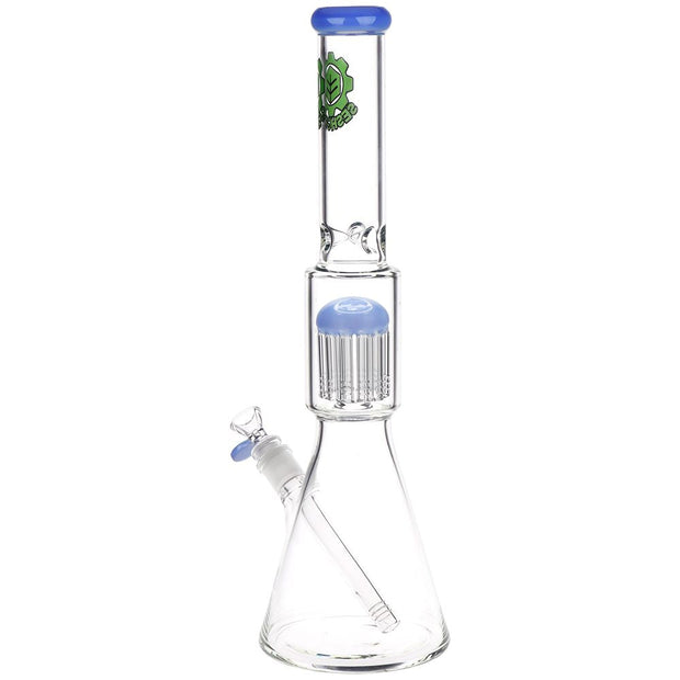 SeshGear Jellyfish Double Chamber Glass Beaker Water Pipe - 17" / 14mm F / Colors Vary - Headshop.com