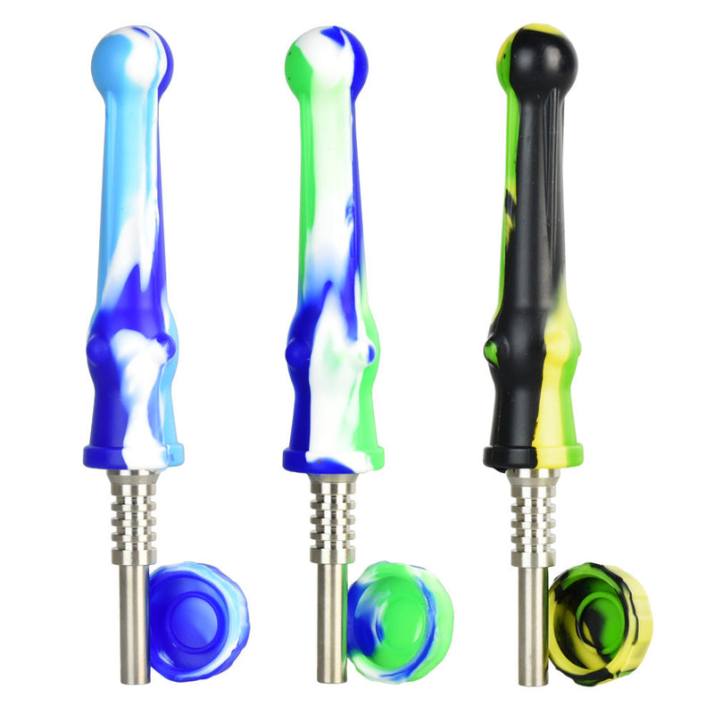 Silicone Vapor Straw w/ 14mm Ti Tip - 6.5" / Colors Vary - Headshop.com