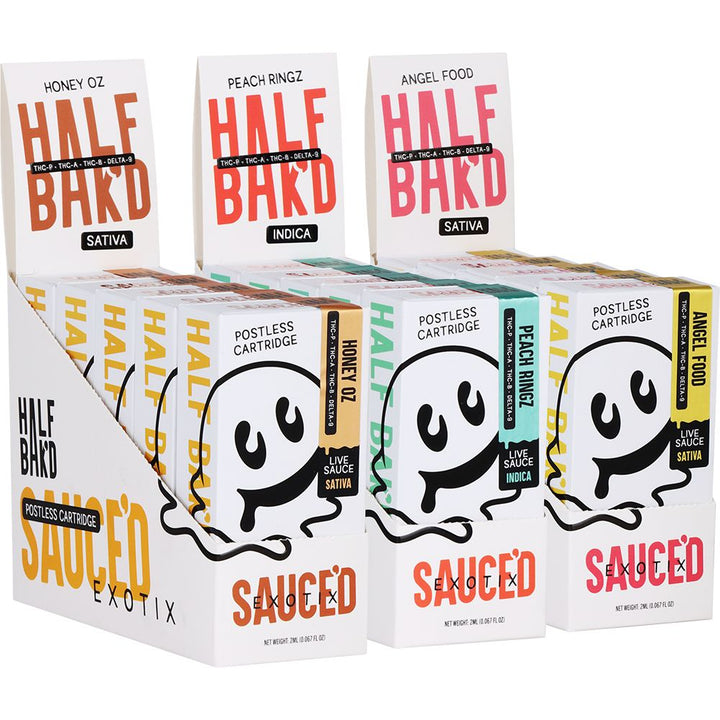 Half Bak'd x Sauce'd Exotix THCA Vape Cartridge | 2g - Headshop.com
