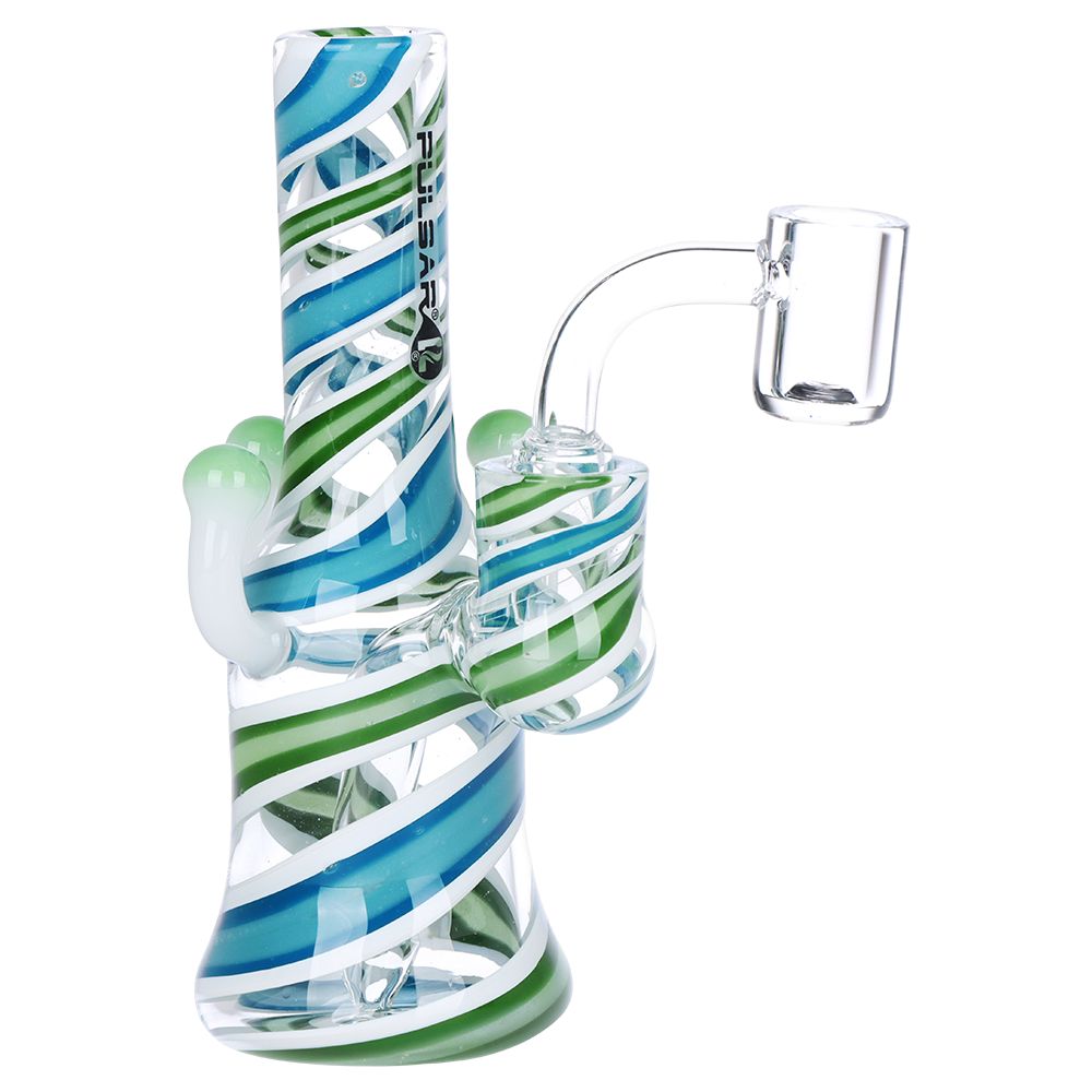 Pulsar Shroom Vision Wig Wag Glass Dab Rig - 5.75" / 14mm F / Colors Vary - Headshop.com