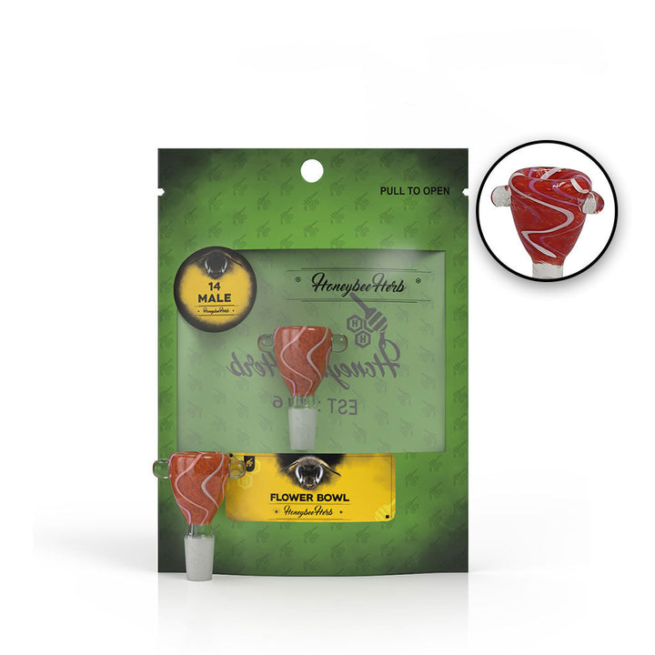 Honeybee herb Glass Flower Bowl (FB-8) - Headshop.com