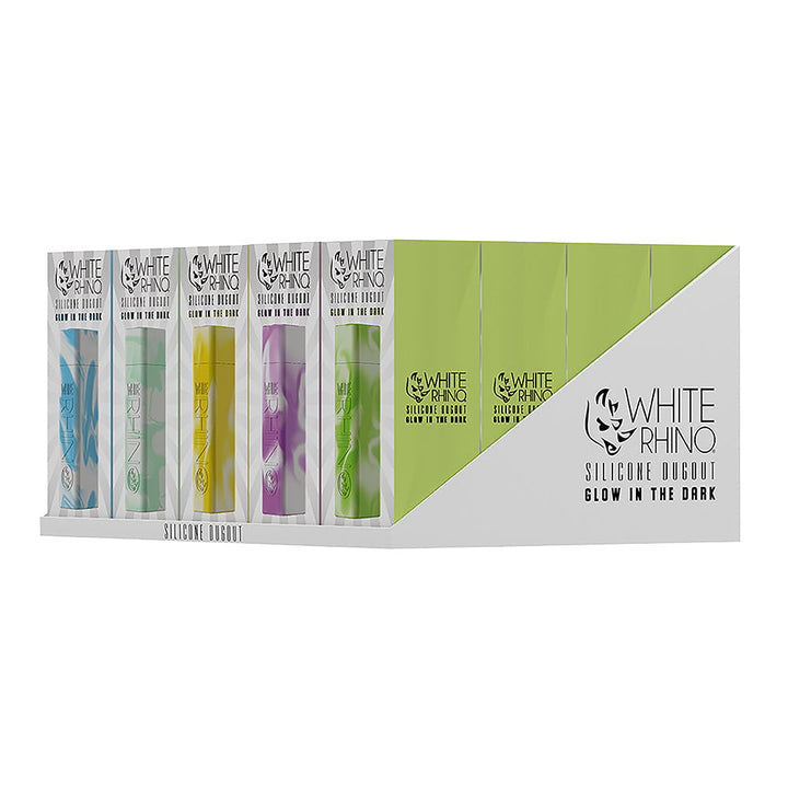 20PC DISP - White Rhino Silicone Dugout - 3.25" - Headshop.com