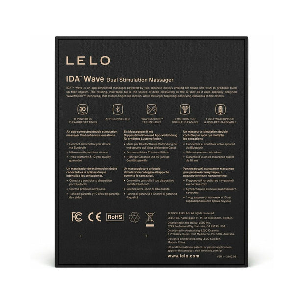 LELO IDA WAVE Rechargeable Dual Stimulator Coral Red - Headshop.com