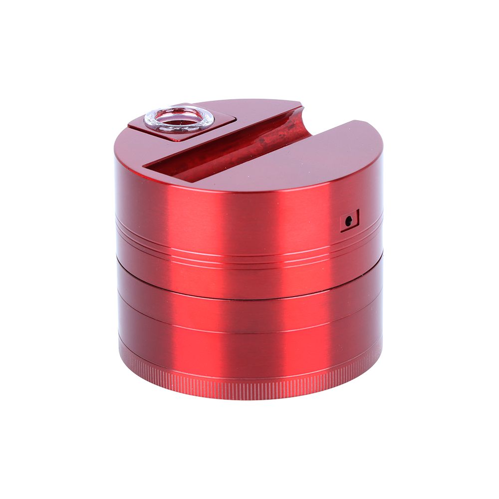 Aluminum Grinder w/ Embedded Pipe - 5pc / 2.75" / 6c6 - Headshop.com