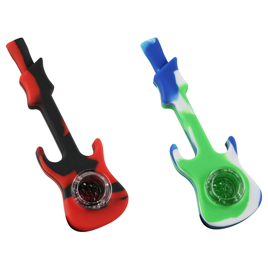 Silicone Guitar Hand Pipe - Headshop.com